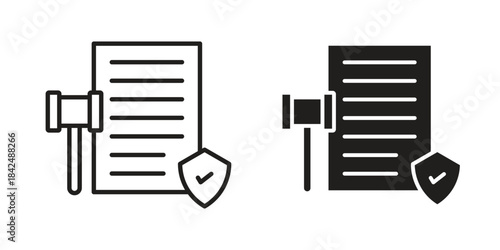 Code of conduct icons collection. Line vector sign, symbol for web and mobile