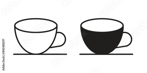 Coffee icons collection. Line vector sign, symbol for web and mobile