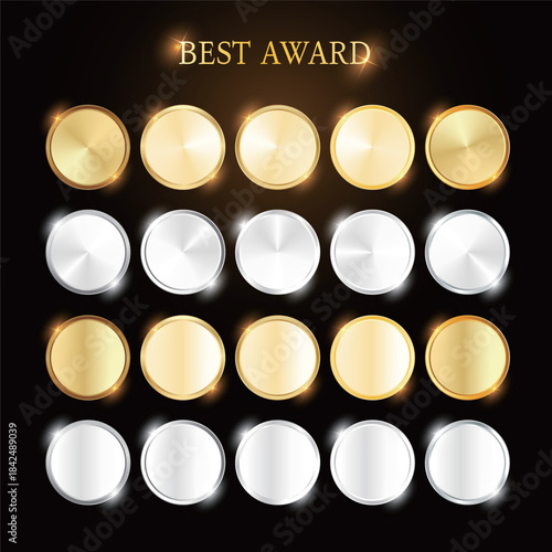 골드 실버 메달 프레임