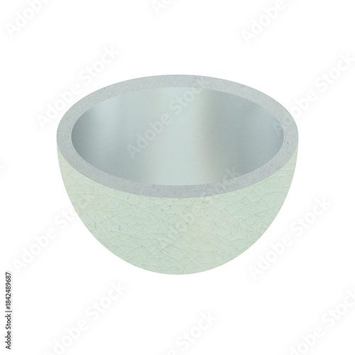 ceramic bowl isolated vector illustration