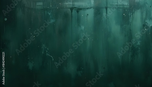 Dark Green Textured Background with Subtle Spray-Paint Effects Creating Gritty Depth and Artistic Atmospheric Style