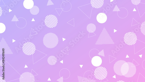 幾何学模様とグラデーションの背景【16:9素材シリーズ】