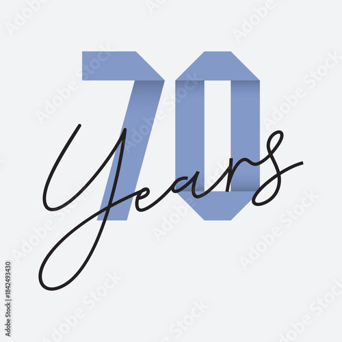 70 years anniversary illustration template design