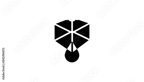 The Three Forms of Water, black isolated silhouette