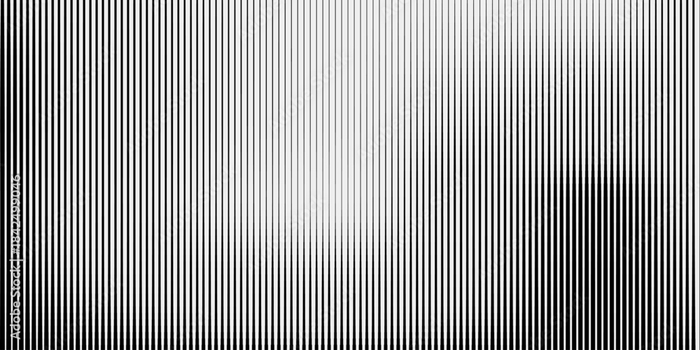 Obraz premium Parallel striped halftone gradation field. Vertical line texture with gradient transition lattice. Simple patterned background, minimal overlay.