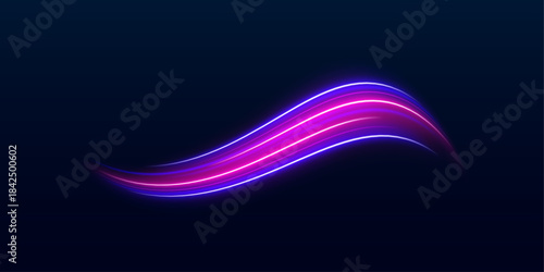 High-speed light streaks twist and swirl, forming flowing patterns. Sparks illuminate every curve dynamically. Perfect for sci-fi and tech visuals.