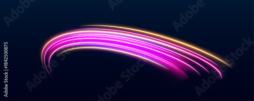 Magic sparkle trails twist and swirl, leaving luminous ribbons behind. Each curve glows vividly in motion. Perfect for fantasy and sci-fi visuals.
