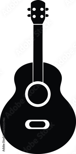 Black Acoustic Guitar Silhouette