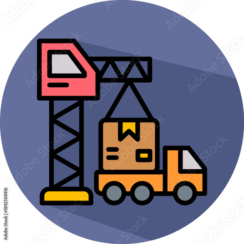 Logistics And Delivery isometric icon
