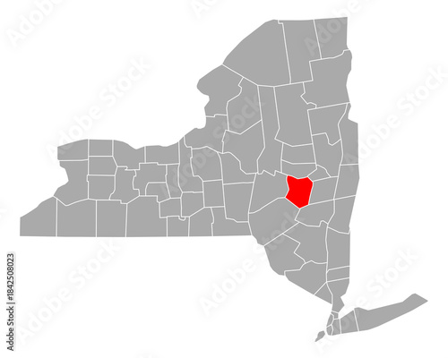 Karte von Schoharie in New York