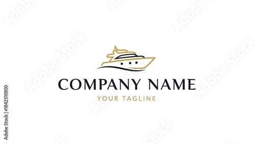 Luxury Yacht Logo Design for Premium Marine Services and Exclusive Travel.