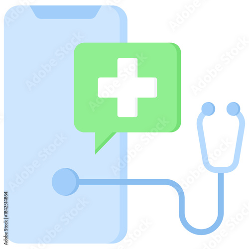 Illustration elements of Telemedicine