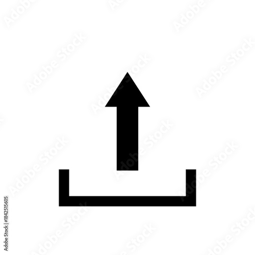 Upload Arrow Icon Vector – File Upload and Cloud Storage Symbol