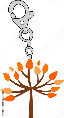 Autumn Tree Keychain Charm