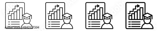 Performance Tracker Icon Set Different Style Collection
