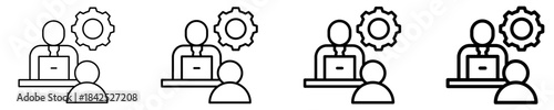Coaching Session Icon Set Different Style Collection
