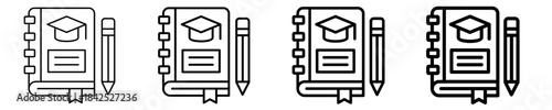 Learning Journal Icon Set Different Style Collection

