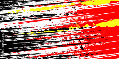 Abstract splash colorful paint splatter on white background. Grunge splash sport style. Full abstract design.