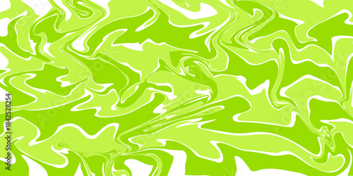 Abstract green gradient color background with hypnotic wavy lines pattern. Fresh and natural wallpaper. Vector illustration design. eps10