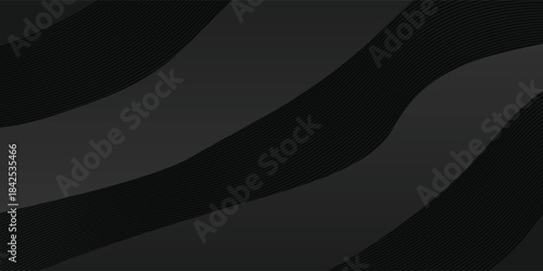 3D modern wave curve abstract presentation background. Luxury paper cut background. Abstract decoration, golden pattern, halftone gradients, 3d Vector illustration. Dark blue background