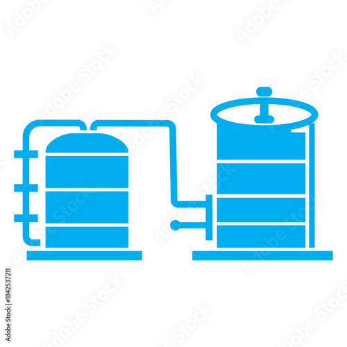 Tank for oil and gas refinery site area