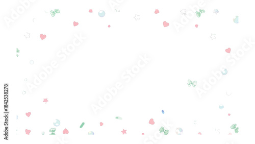 Delicate Abstract Design: A soft and subtle composition, featuring a delicate arrangement of hearts and butterfly elements. It evokes a feeling of lightness and charm.