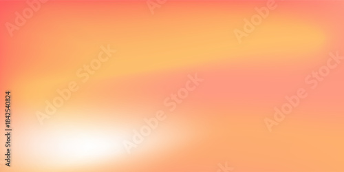 Abstract smooth gradient background of warm pink and yellow texture. Simple mesh illustration