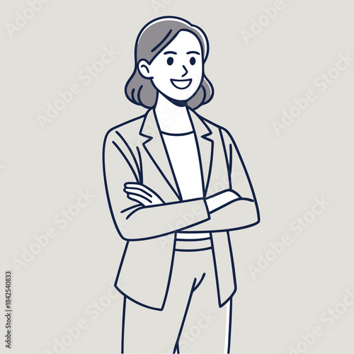 vector illustration of business woman