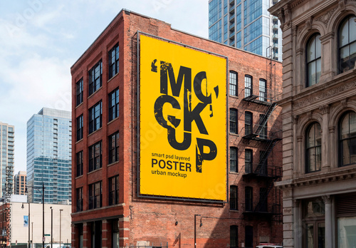 Large Building Poster Mockup