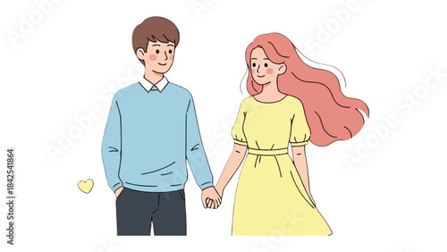 Hand in Hand: A tender moment captured as a couple walks together, their hands clasped in a silent promise of enduring love and unity. A perfect representation of the special bond between two lovers.