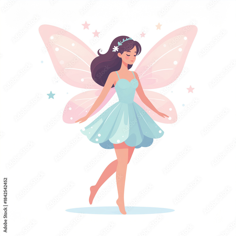 Fototapeta premium Wróżka ze skrzydłami ilustracja