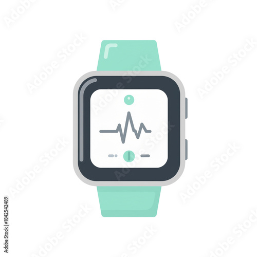 Smartwatch sportowy puls fitness ilustracja