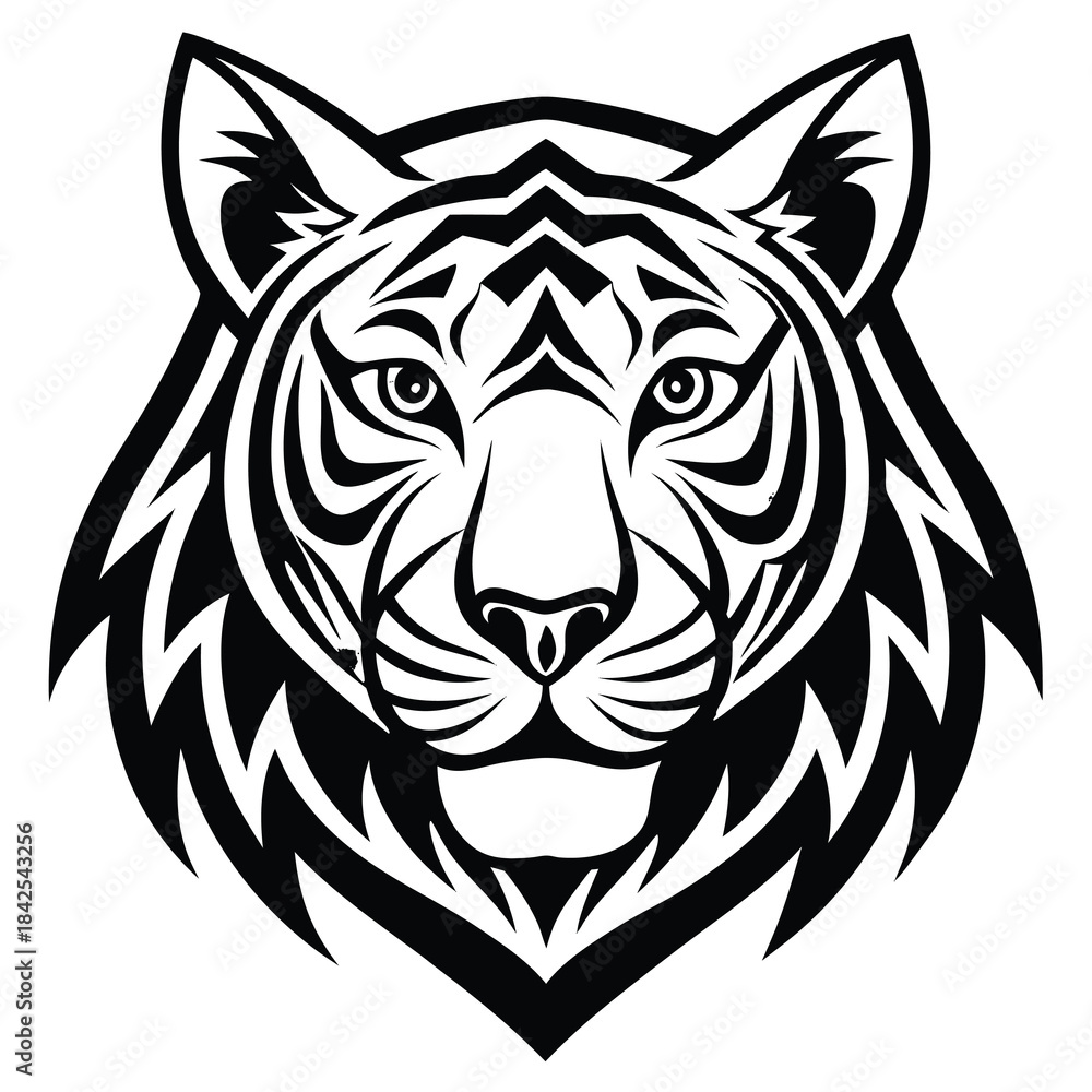 Obraz premium tiger head tattoo