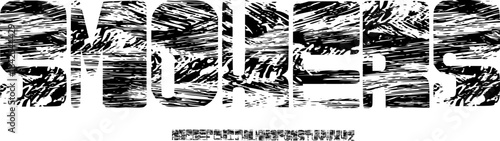 Smokers Grunge Brush Display Font – Heavy Distorted Alphabet Typeface with Chaotic Scratch Texture for Edgy Posters, Underground Branding & Bold Typography Design