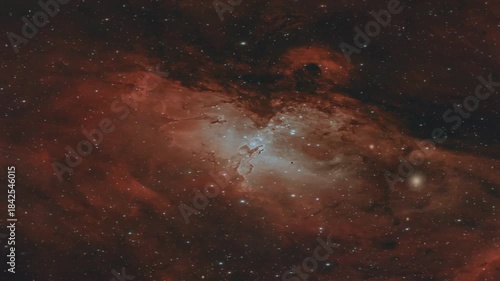 Wallpaper Mural Deep Space Nebula and Star Field in Motion, Cosmic Dust Clouds and Glowing Galaxies Background Torontodigital.ca