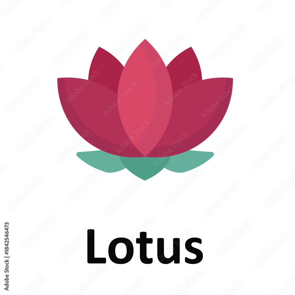 Obraz premium Lotus Vector icon which can easily modify or edit