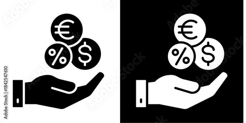 Mutual Fund  Icon Set White Style Collection