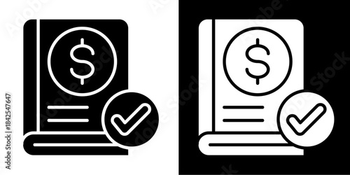 Order Book  Icon Set White Style Collection