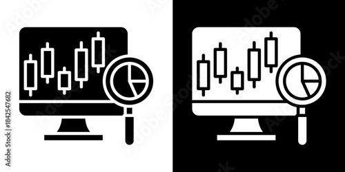 Technical Analysis  Icon Set White Style Collection