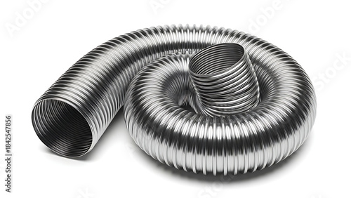 Flexible metal duct pipe for ventilation systems