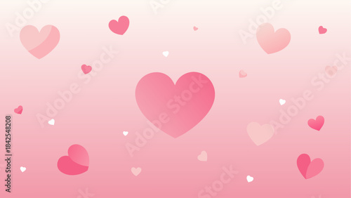 Pink hearts background pattern for valentine's day celebration or romantic greeting card design