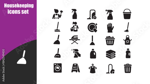 Housekeeping icons set