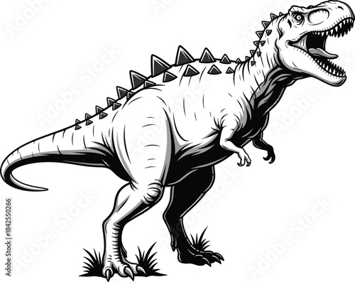 Tyrannosaurus Dinosaur Detailed Vector Illustration