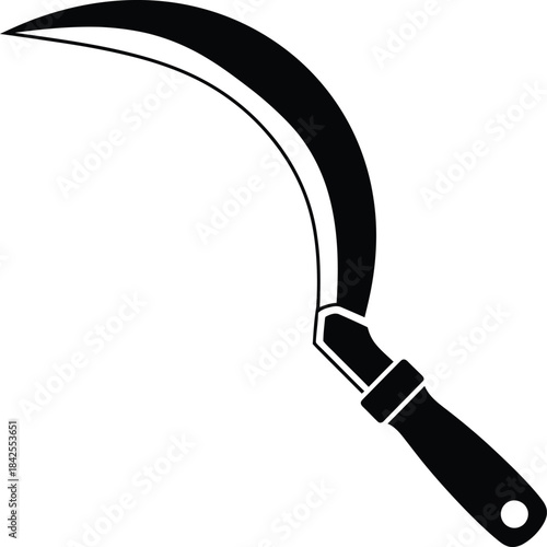 Sickle farming tool vector illustration