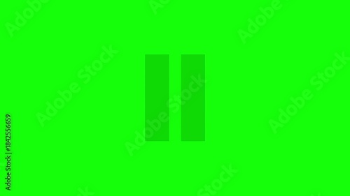 Great pause icon animation for videos and apps with green screen background.