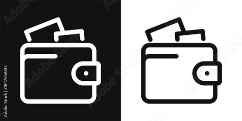 Wallet Simple and clear vector icon illustrating an essential idea or function