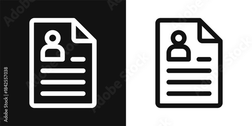 Resume Simple and clear vector icon illustrating an essential idea or function