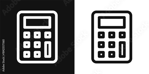Calculator Simple and clear vector icon illustrating an essential idea or function