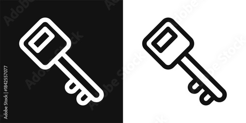 Key Simple and clear vector icon illustrating an essential idea or function