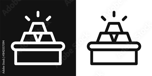 Gold Simple and clear vector icon illustrating an essential idea or function